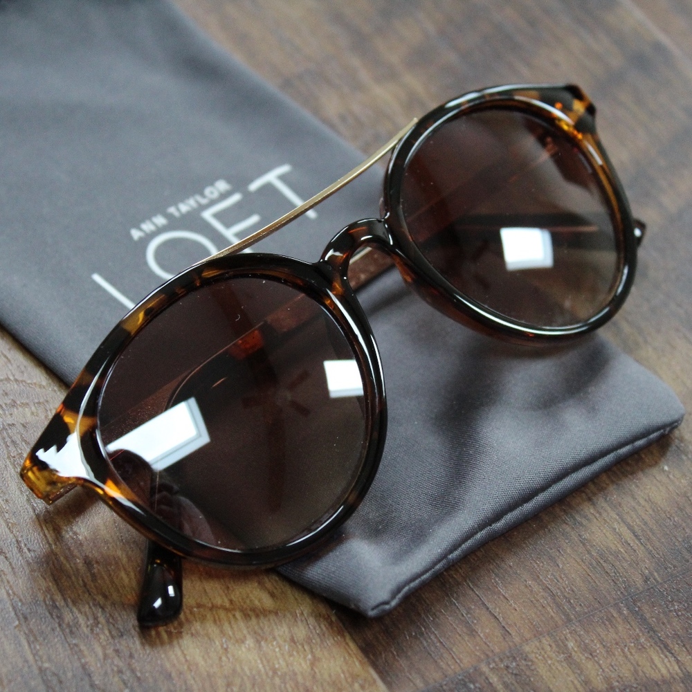 LOFT Tortoise Frame Sunglasses